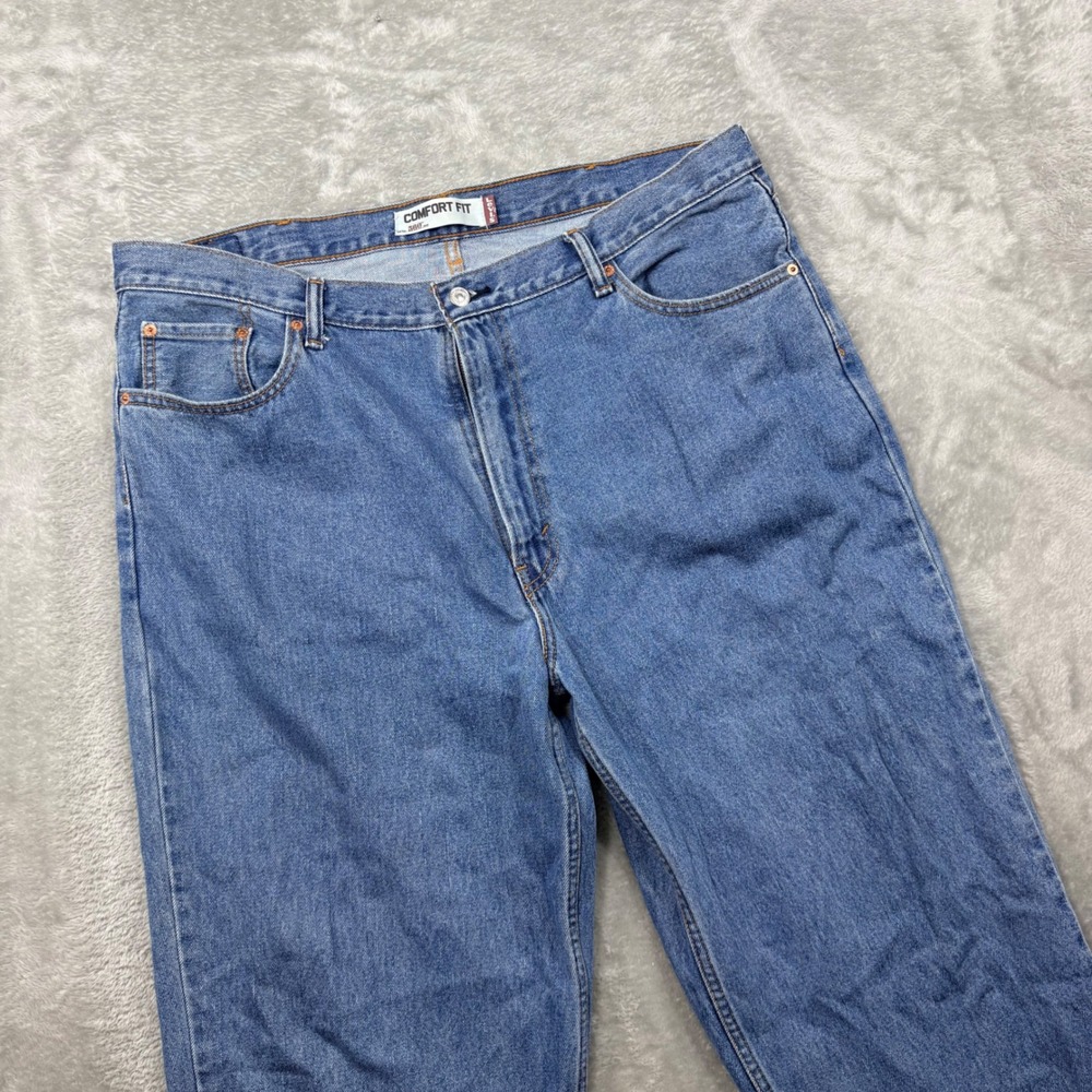 Levis 560 Comfort Fit Jeans Mens 42x30 Blue Medium Wash Tapered Leg Baggy Denim